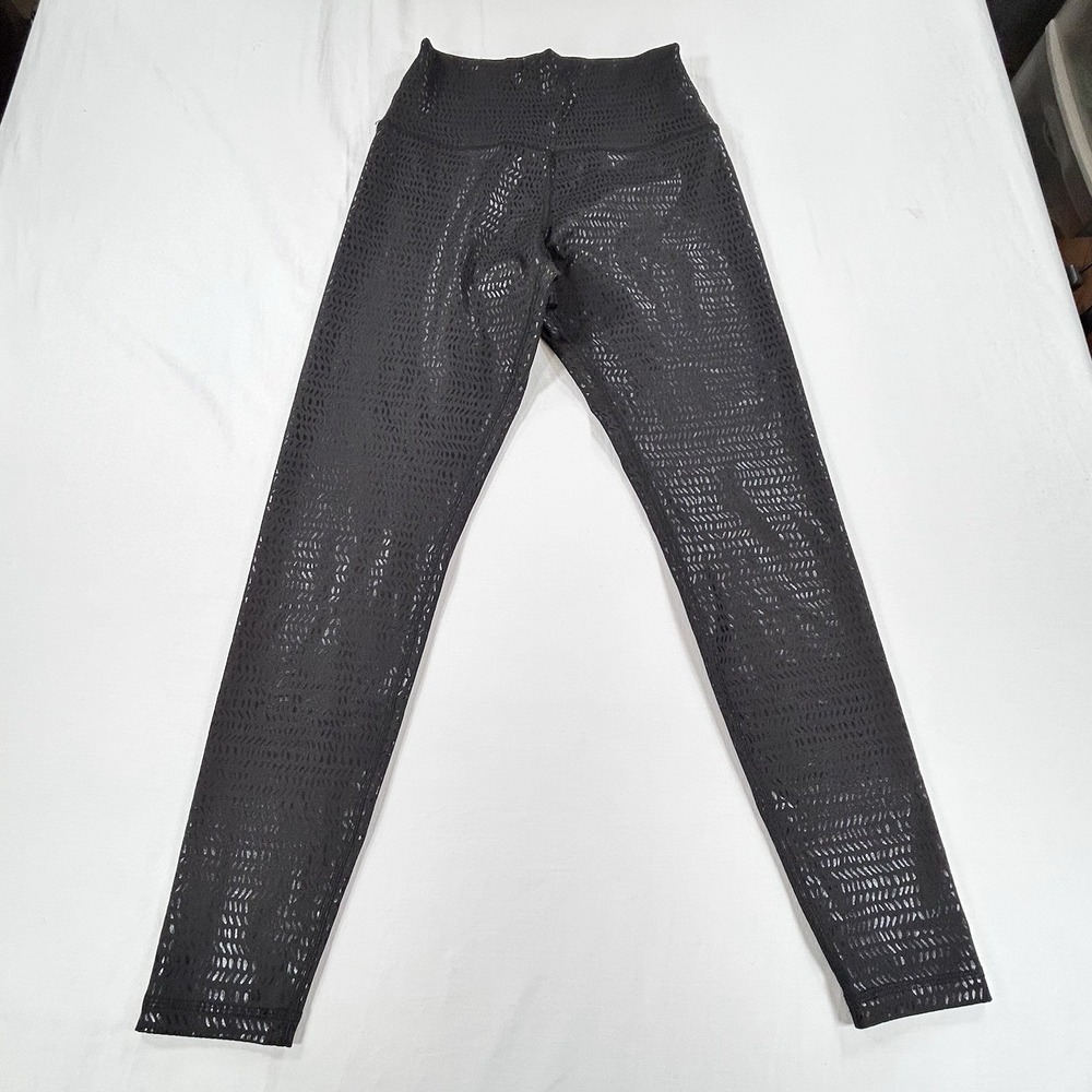Glyder Sultry Leggings Black Silver Cosmic Sz XS Athletic Activewear 7/8 Yoga